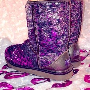 UGG Sequin Sparkle Cosmos Purple 8 Boots